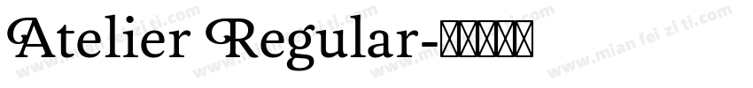 Atelier Regular字体转换